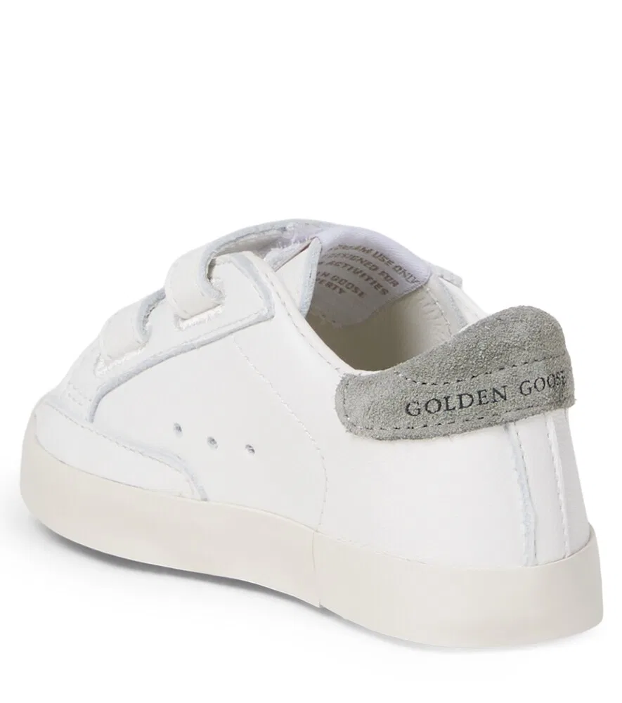Детские кожаные кроссовки в стиле олдскул Golden Goose Kids, белый — фото 2