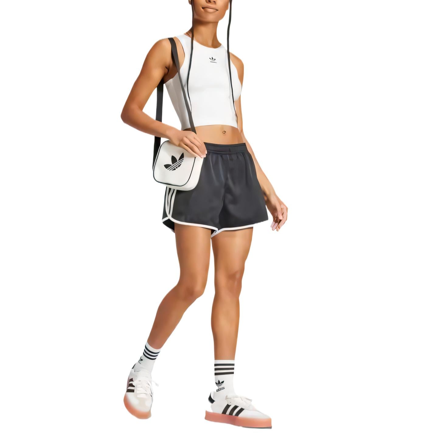 Топ (WMNS) adidas Essentials Ribbed Tank Top 'White' — фото 4