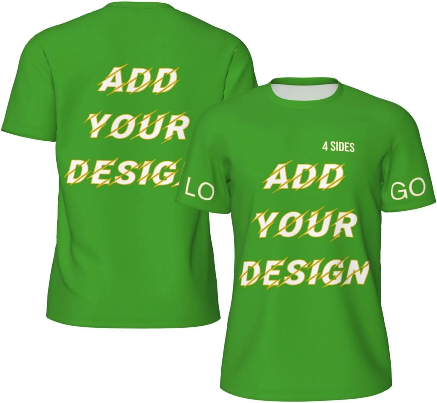 

Футболка мужская Custom T Shirts с принтом на 4 сторонах