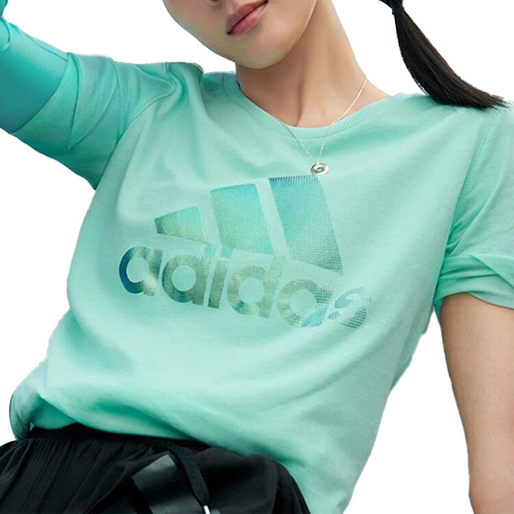 Футболка женская мятно-зеленая Adidas — фото 3
