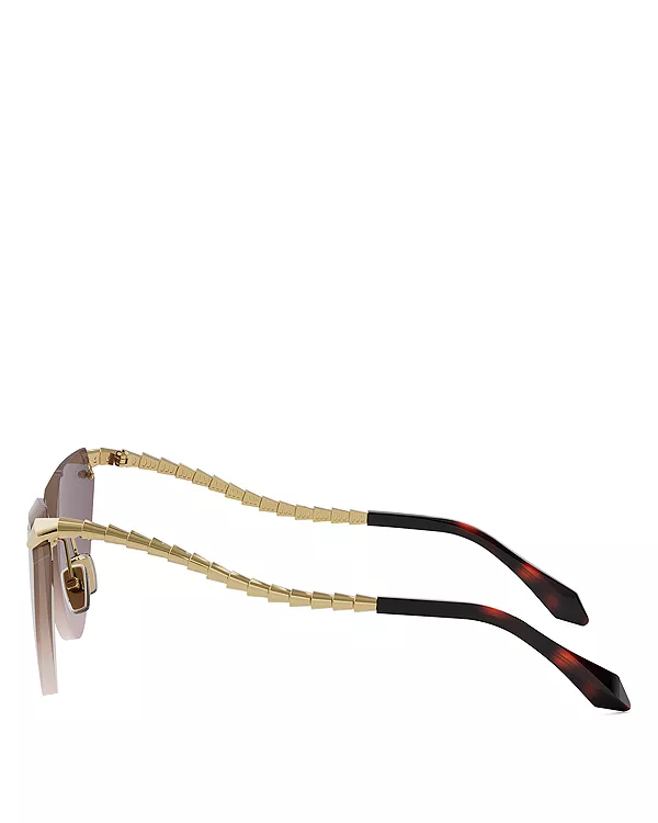Солнцезащитные очки «кошачий глаз» Serpenti, 65 мм Bvlgari, золотой — фото 3