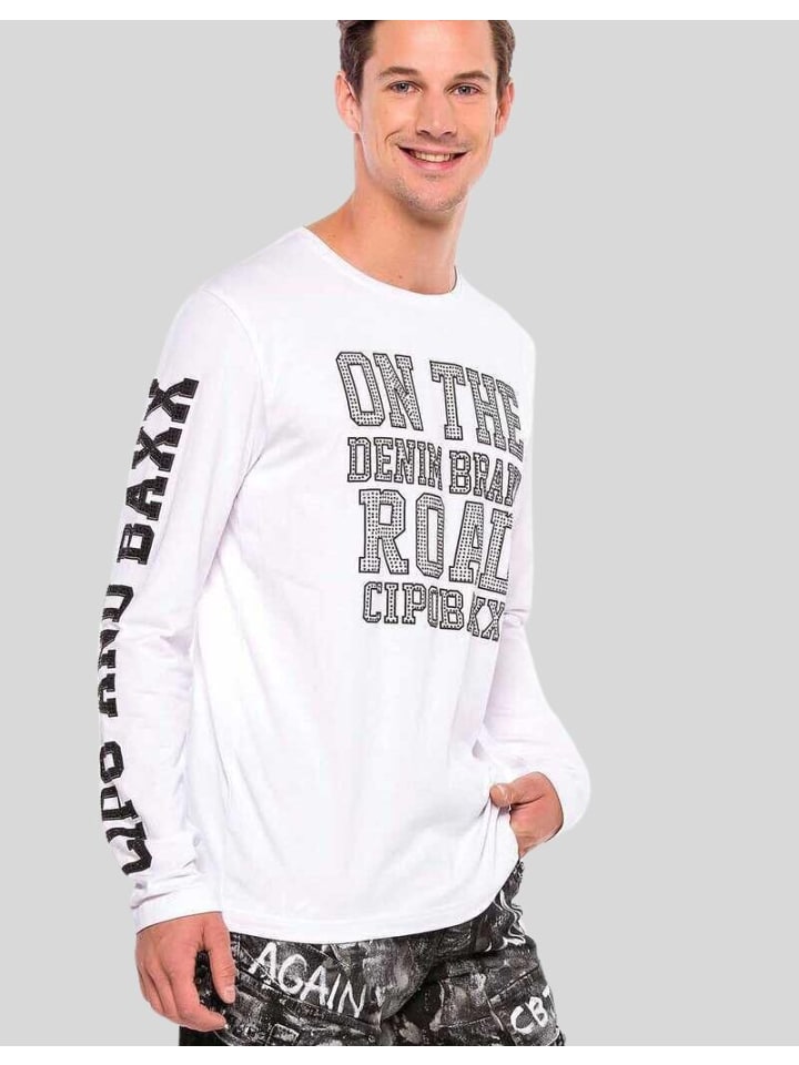 

Функциональный лонгслив Cipo & Baxx, белый