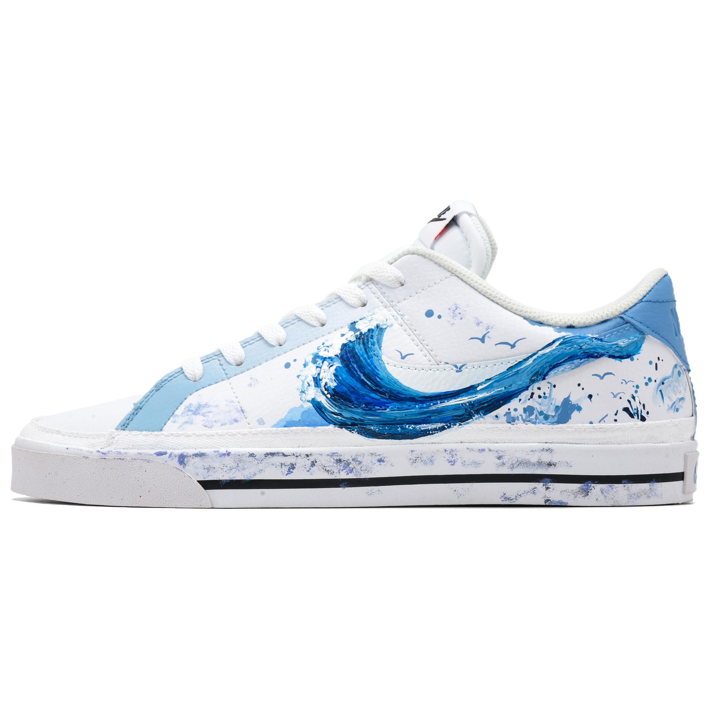 

Nike Низкие кроссовки для скейтбординга Court Legacy, мужские, белые, синие