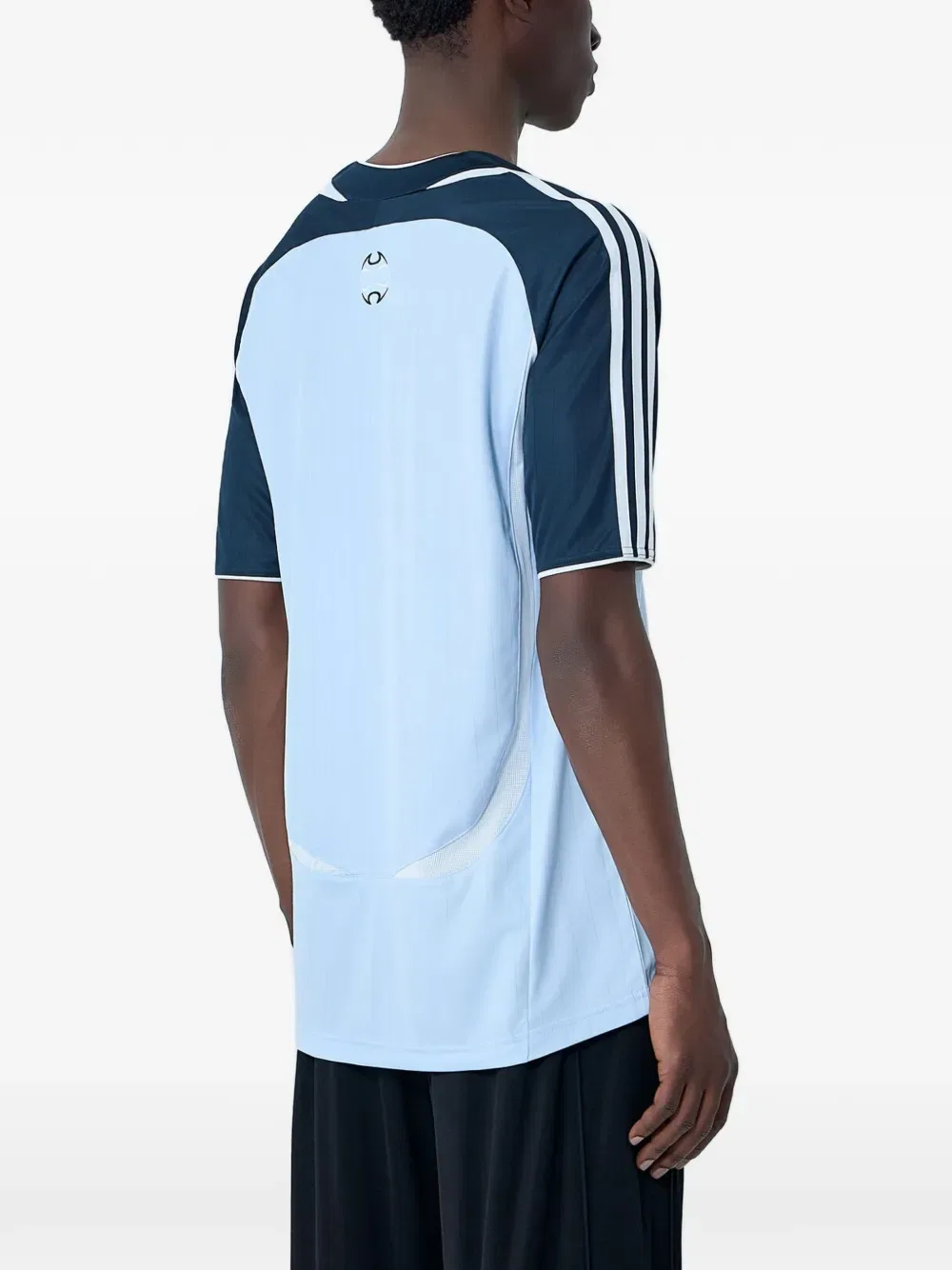 Футболка с круглым вырезом и вышитым логотипом Adidas, синий — фото 3