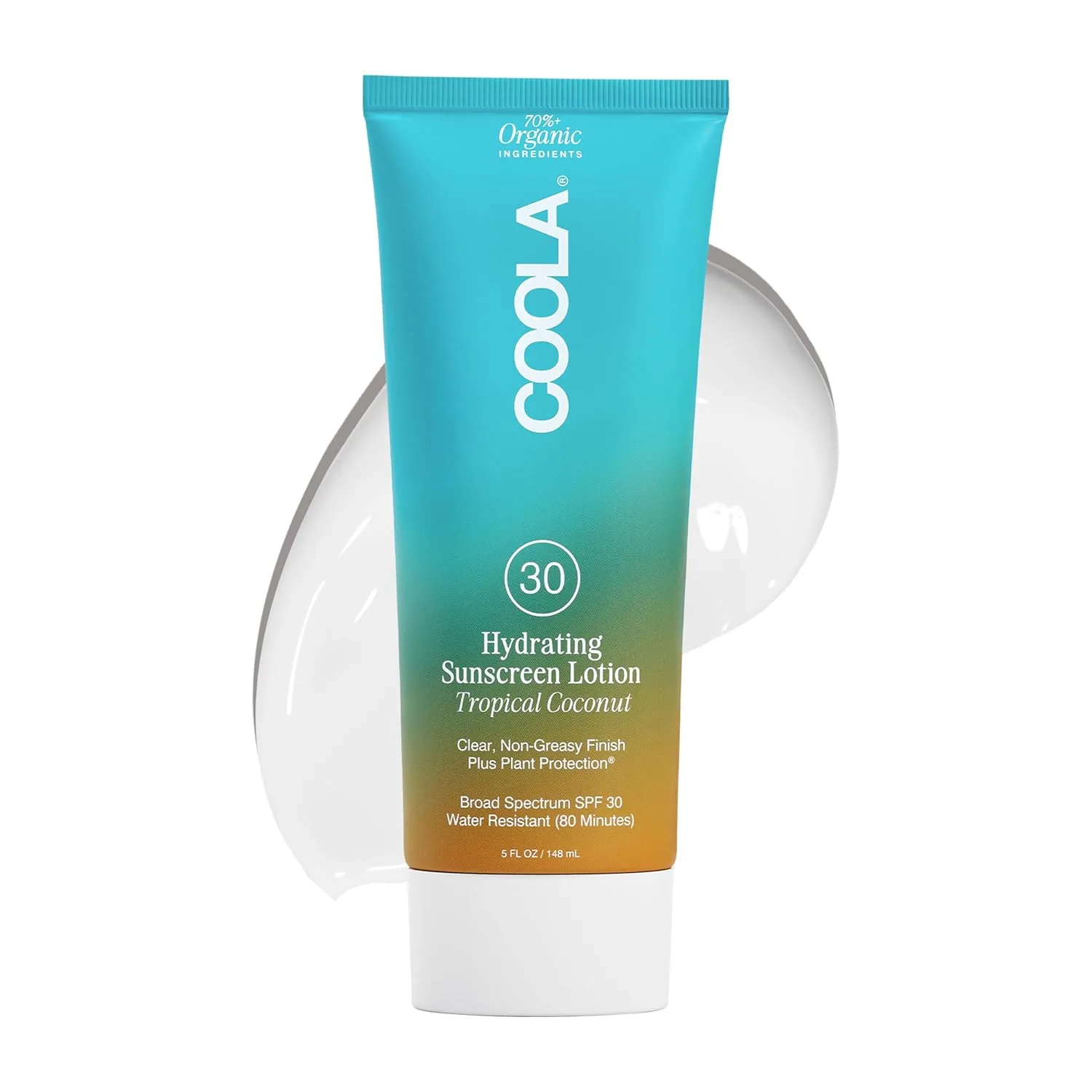 Органический солнцезащитный лосьон для тела COOLA SPF 30, протестирован дерматологами, обеспечивает ежедневную защиту кожи, подходит для веганов и не содержит глютена, 140 мл., 5 FL OZ