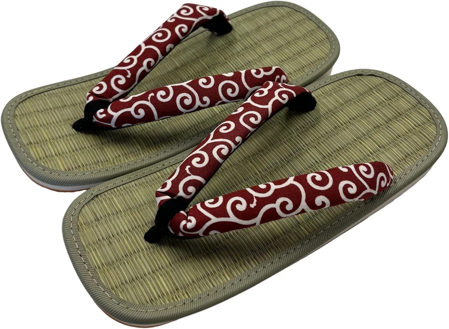 Сандалии с травяной стелькой, Edoten, Rush Insole Arabesque Thong Red (Black Back) — фото 3
