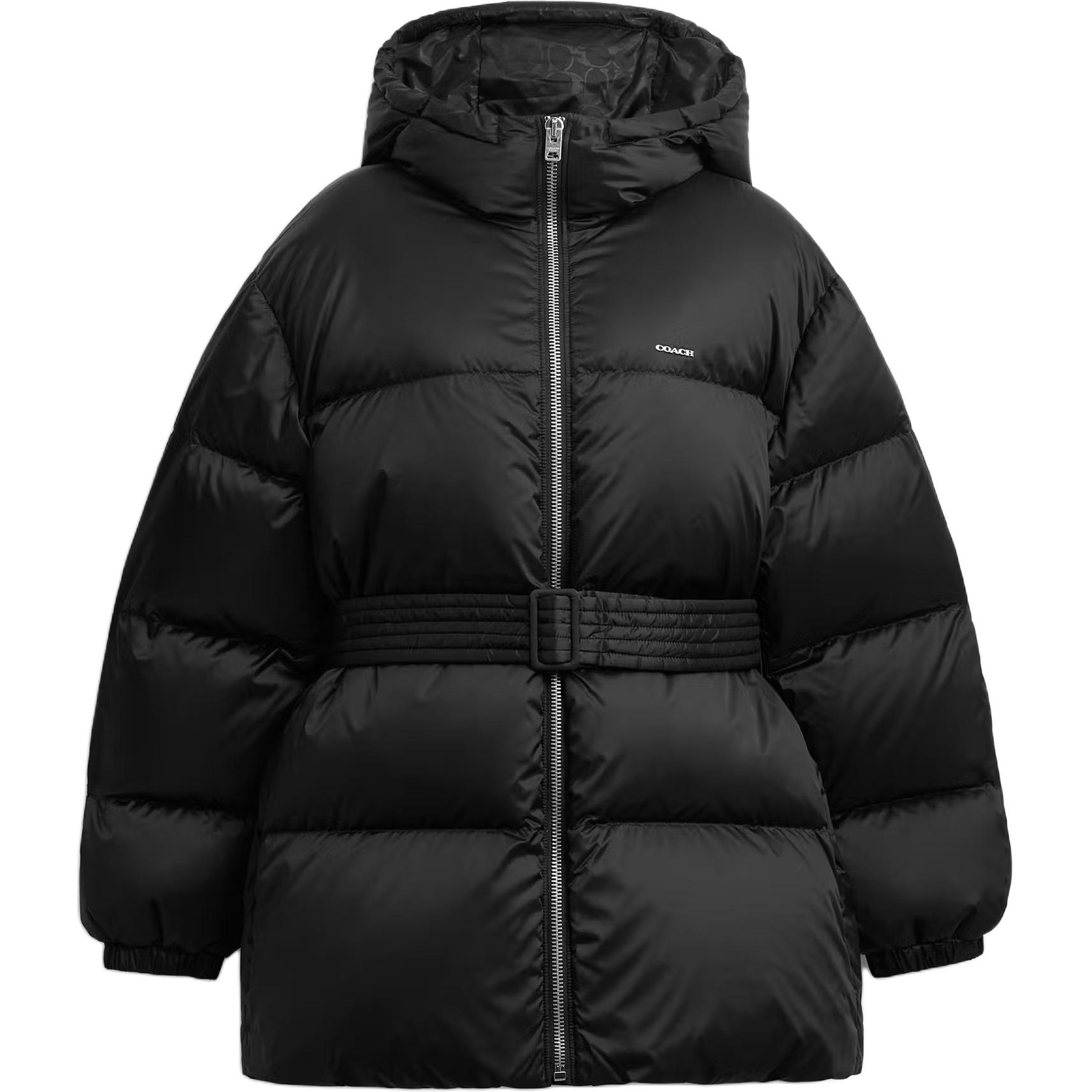 

COACH Пуховик Women's Black Hooded Moderate