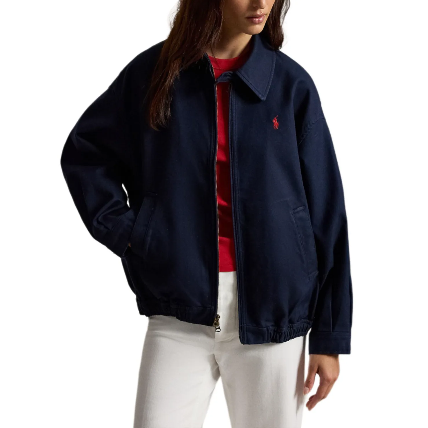 Куртка с логотипом и двусторонней молнией Polo Ralph Lauren, темно-синий — фото 4