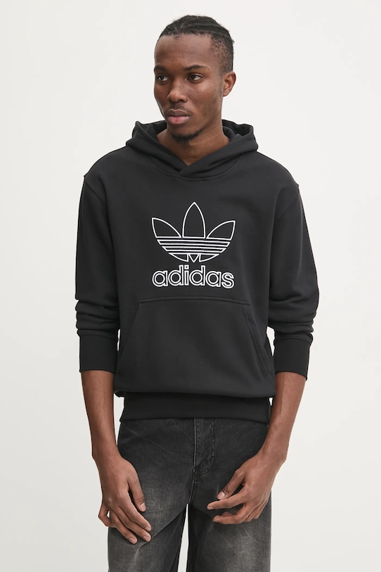 Хлопковая толстовка OUTL TREF HDY Adidas Originals, черный — фото 2