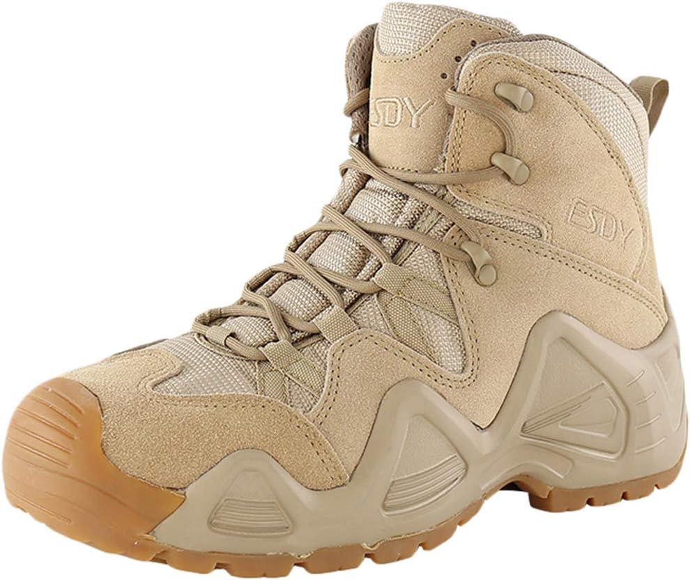 

Wygwlg Мужские военные боевые ботинки Дышащие боевые защитные ботинки Низкие походные ботинки Массивные ботинки до щиколотки