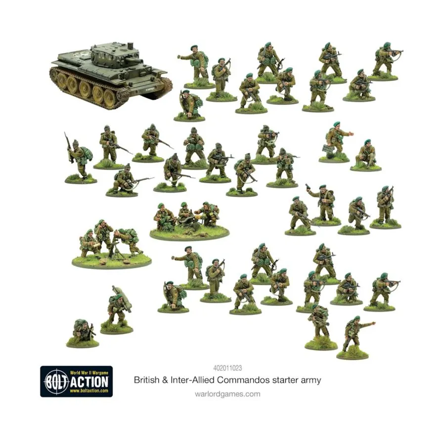 

Стартовая армия британских и межсоюзных коммандос, Bolt Action - British Army (28mm)