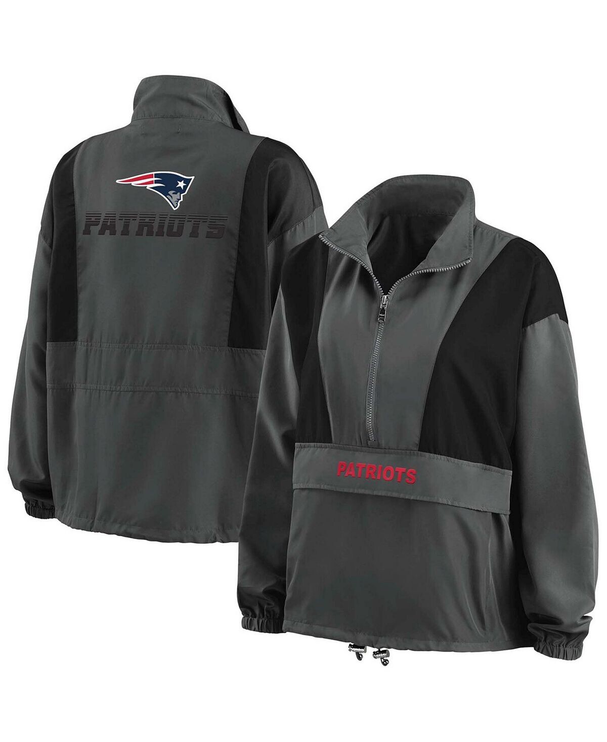 

Женская темно-серая складная куртка с молнией до половины New England Patriots Popover WEAR by Erin Andrews, Серый, Женская темно-серая складная куртка с молнией до половины New England Patriots Popover WEAR by Erin Andrews