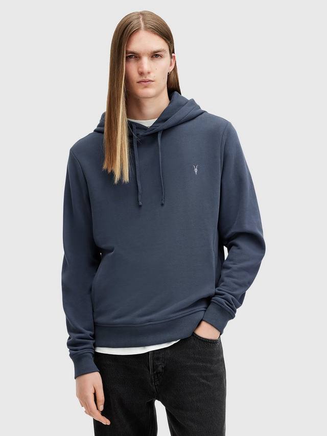 

Толстовка с капюшоном raven oth AllSaints, цвет Garnet Blue