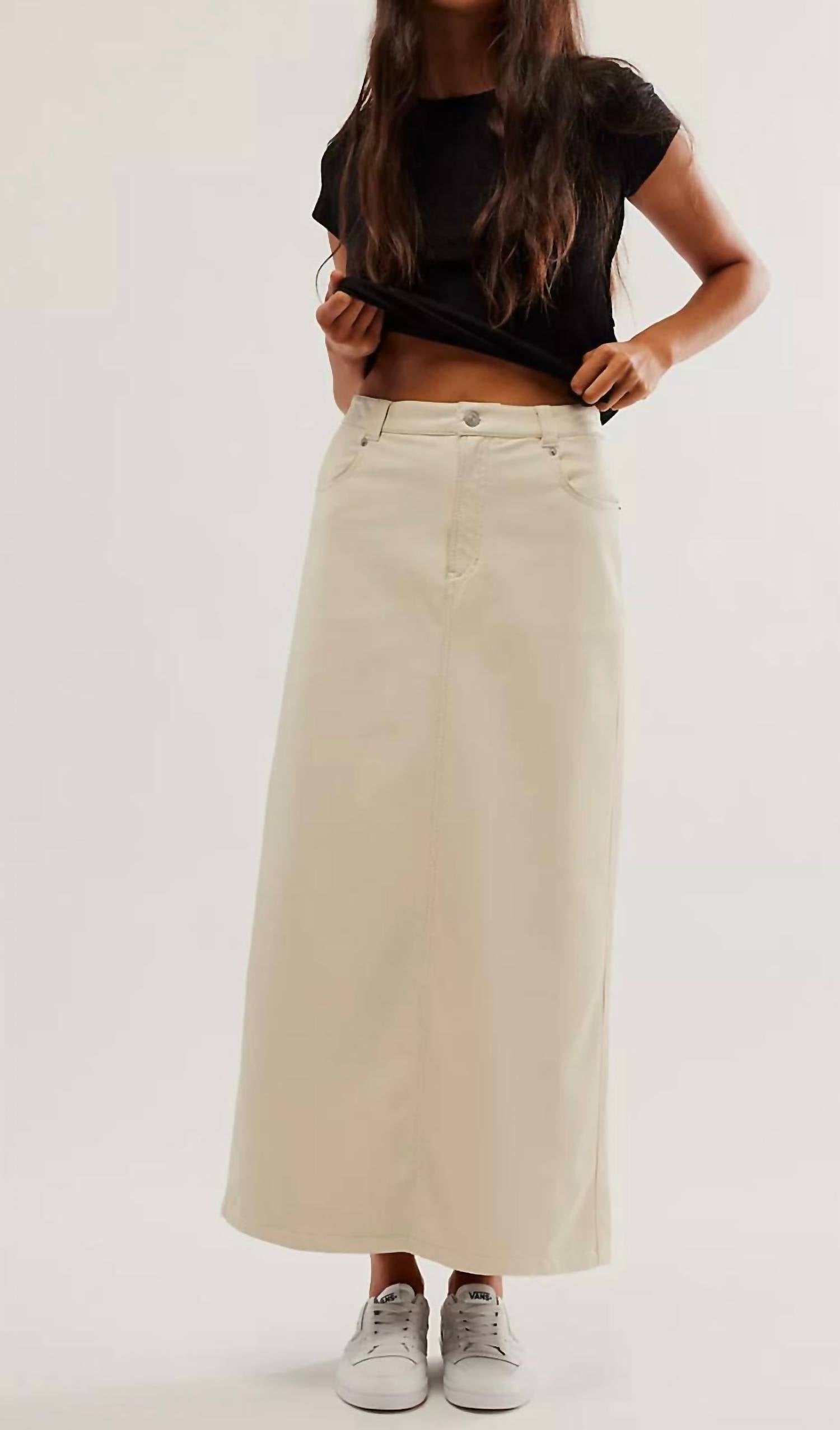 

Юбка макси City Slicker Vegan в кремовом цвете Free People