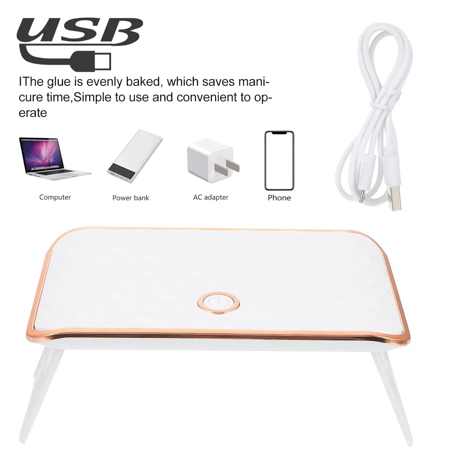Светодиодная лампа для сушки ногтей Lurrose 36 Вт с USB-зарядкой Lurrose — фото 3