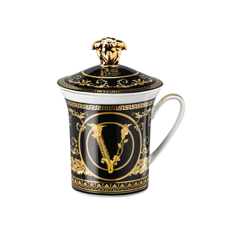 

Rosenthal Versace 30 Years Mug Collection - Virtus Gala Черная кружка с крышкой 0,35 л Rosenthal meets Versace, разноцветный/золотой