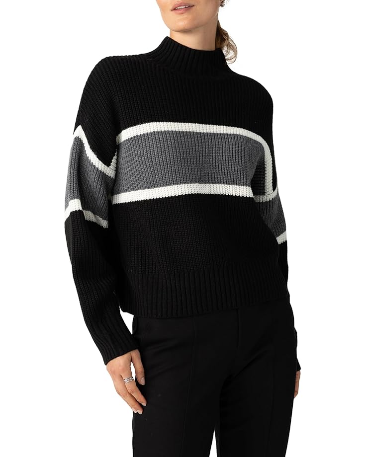 

Свитер Sanctuary Mock Neck Stripe Sweater, цвет Charcoal Stripe