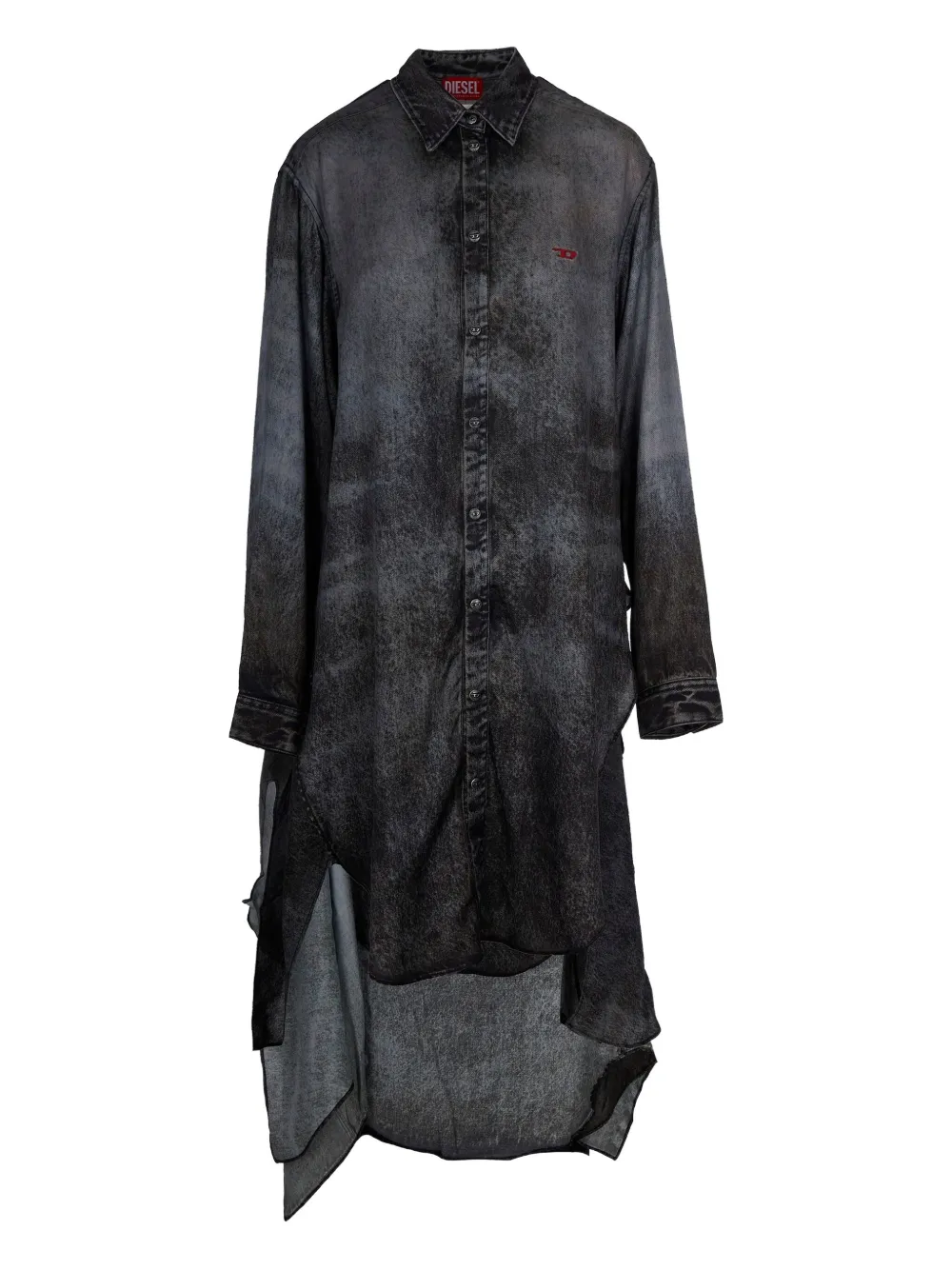 

Платье-кимоно D-Iletta с эффектом денима DIESEL, серый