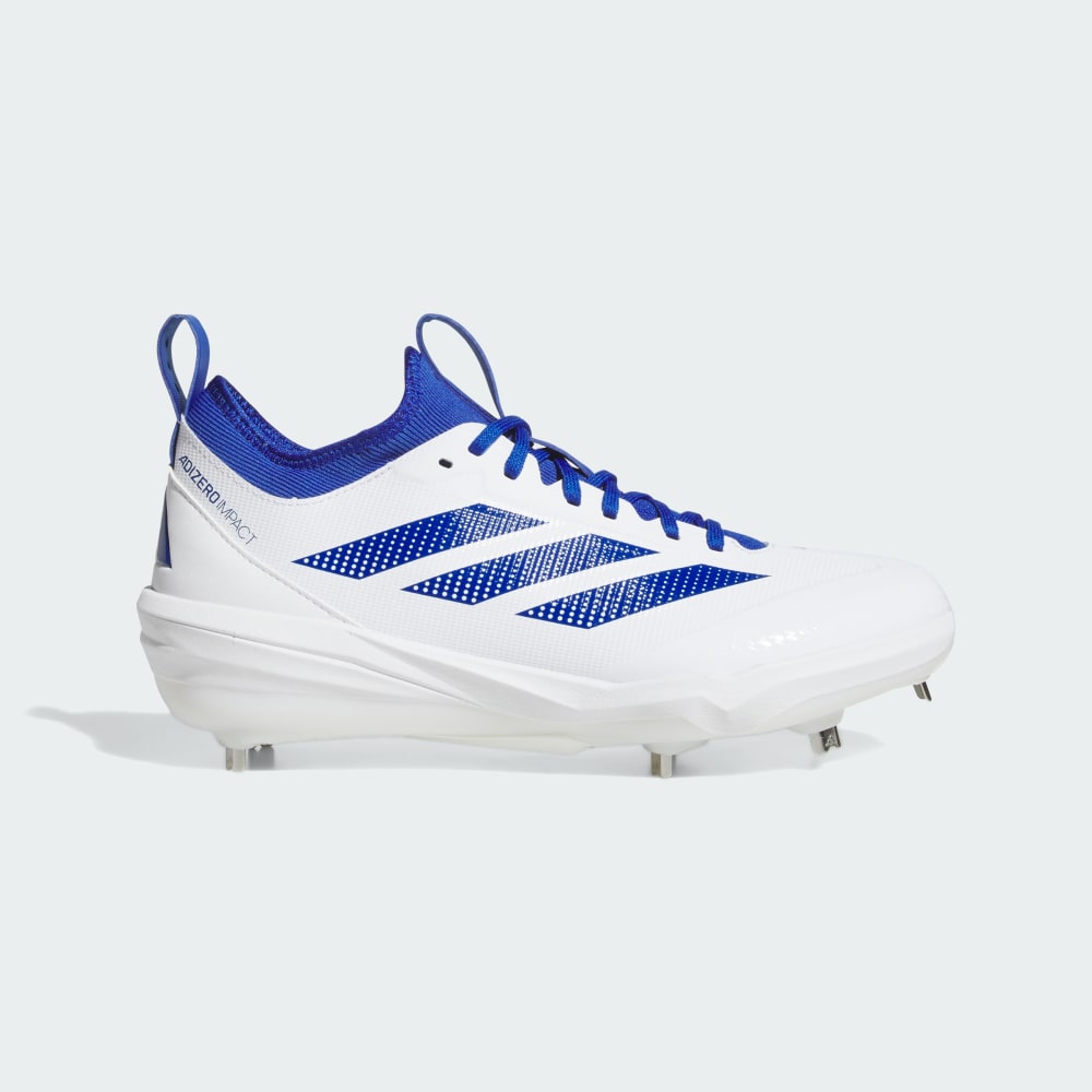 

Бутсы Adidas Adizero Impact 2.0 baseball Cleats, цвет Cloud White/Royal Blue/Royal Blue