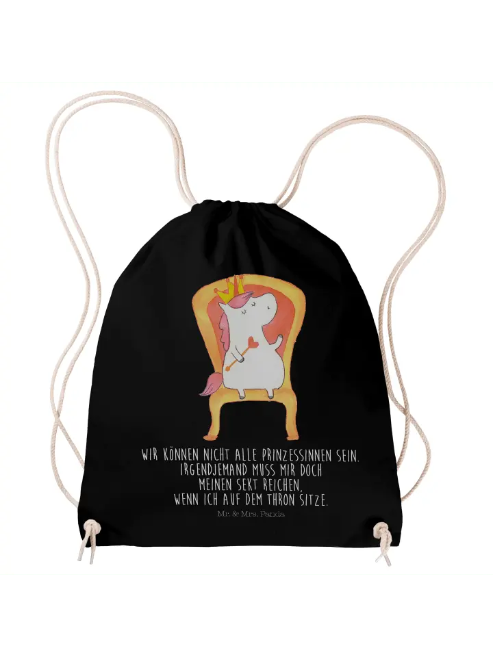 

Спортивная сумка Mr & Mrs Panda Sportbeutel Einhorn Prinzessin, черный