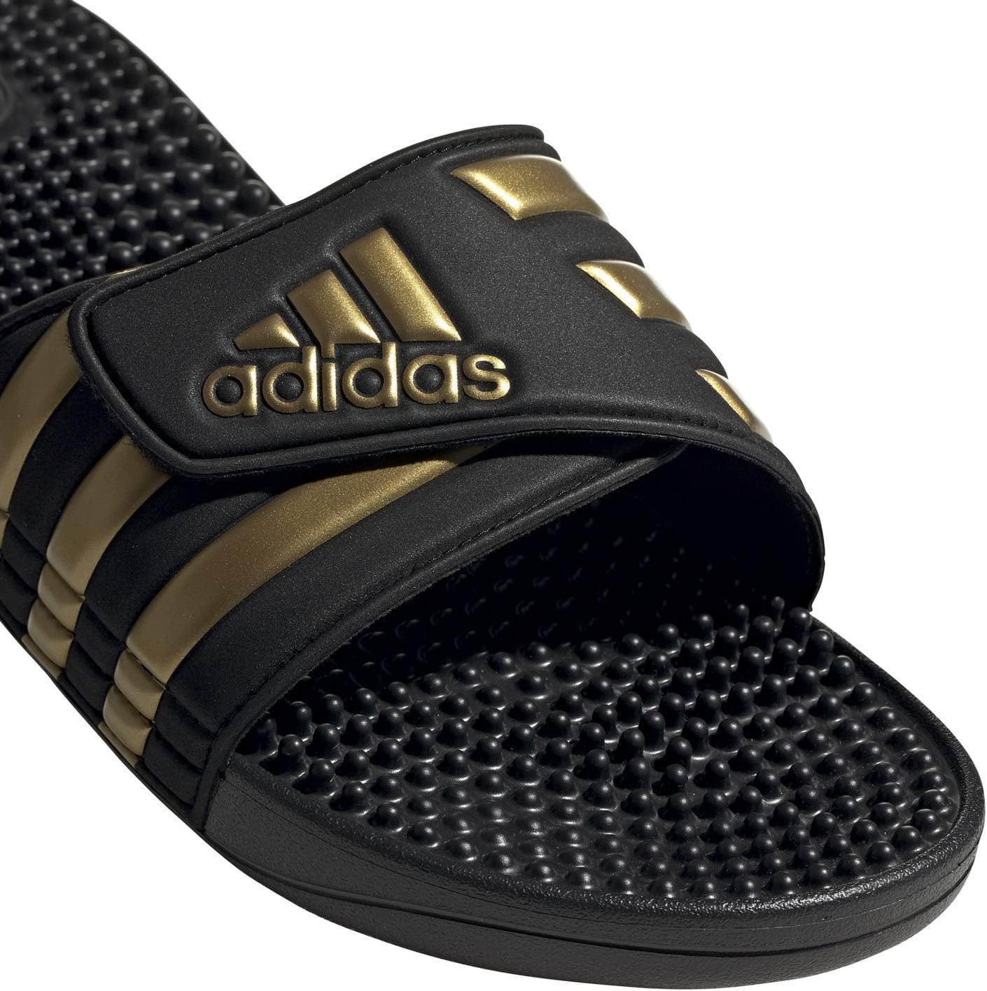 Мужские сандалии adidas Adissage Comfort Slide, черный/золотой — фото 2