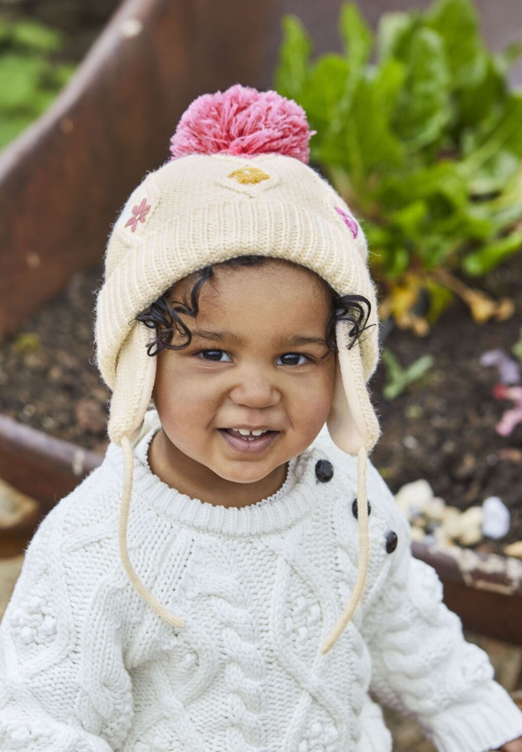 

Шапка Floral Embroidered Cable . JoJo Maman Bébé