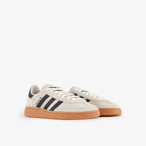 Замшевые низкие кеды со специальным фирменным мотивом для гандбола Adidas, черный — фото 3