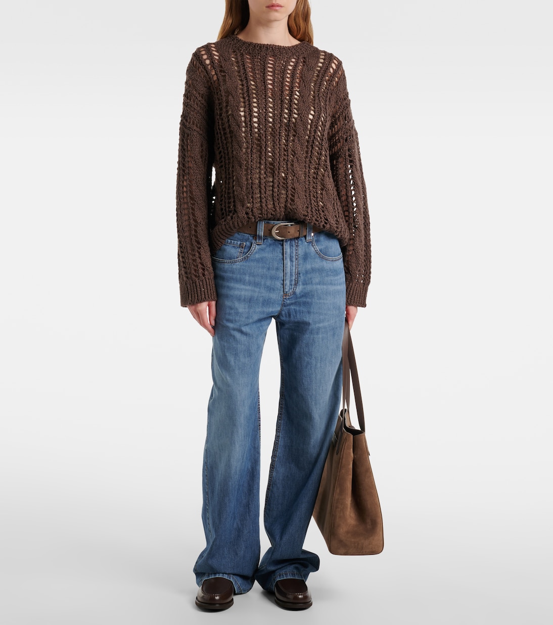 Прямые джинсы средней посадки Brunello Cucinelli, Denim Medio 67-153 — фото 2