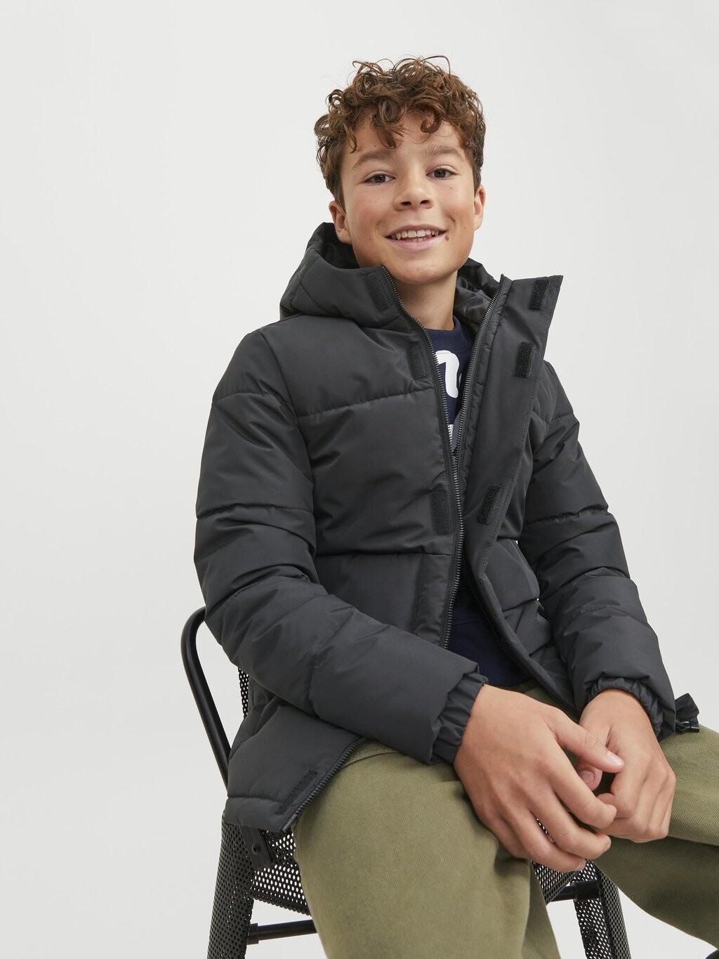 Зимняя куртка JCOSPEED PUFFER Jack & Jones Junior, цвет black — фото 4