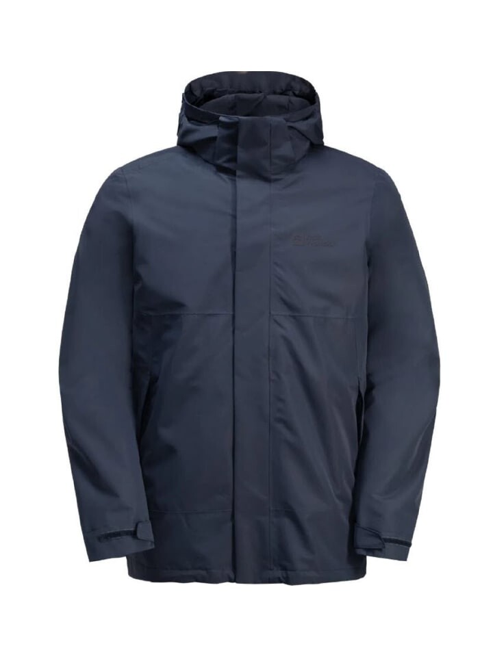 

Дождевик Jack Wolfskin 3 in1 Funktionsjacke LUNTAL 3IN1 JKT M, синий