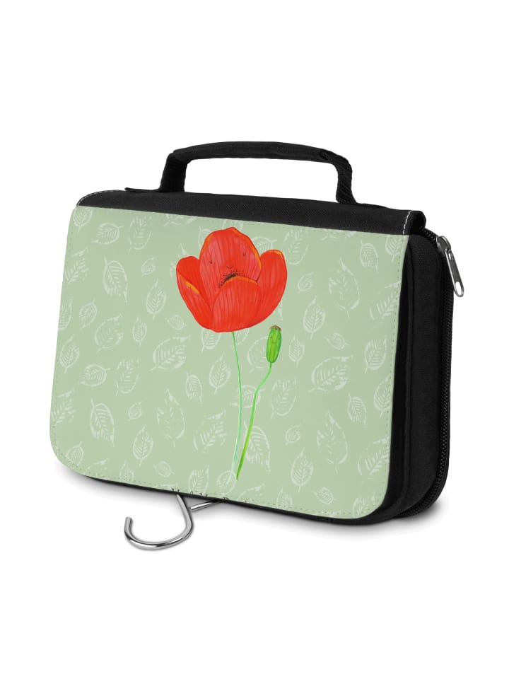 

Mr. & Mrs. Panda Косметичка с рисунком в виде маков, без надписи, зеленого цвета