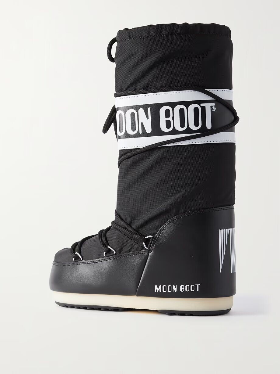 Зимние ботинки Moon Boot Icon из кожи и искусственной кожи, черный — фото 3