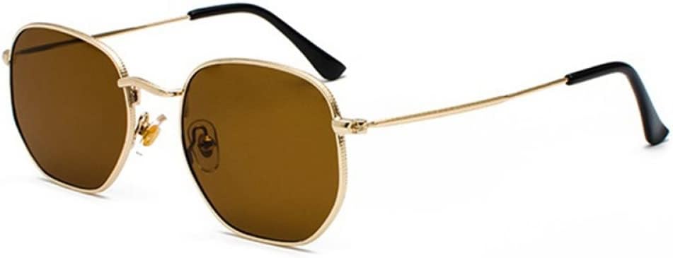 

Солнцезащитные очки Hexagon для мужчин и женщин, многоугольные солнцезащитные очки в стиле ретро с металлической оправой, защита от ультрафиолета UV400 для мужчин LANGSER, 6