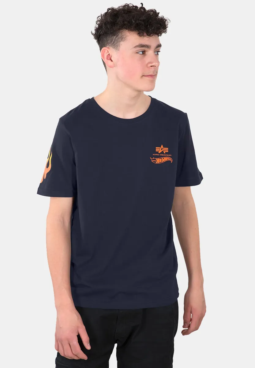 Футболка Alpha Industries " Alpha Industries Kids - Футболки Flame T Kids/Teens", синий — фото 2