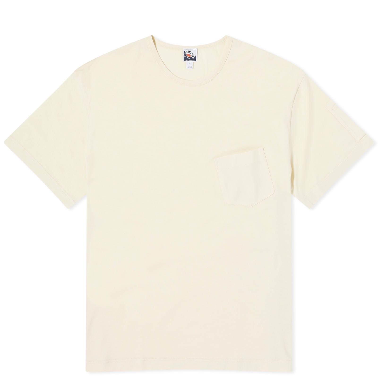 

Футболка Sunspel X Nigel Cabourn Pocket T-Shirt, цвет Stone White