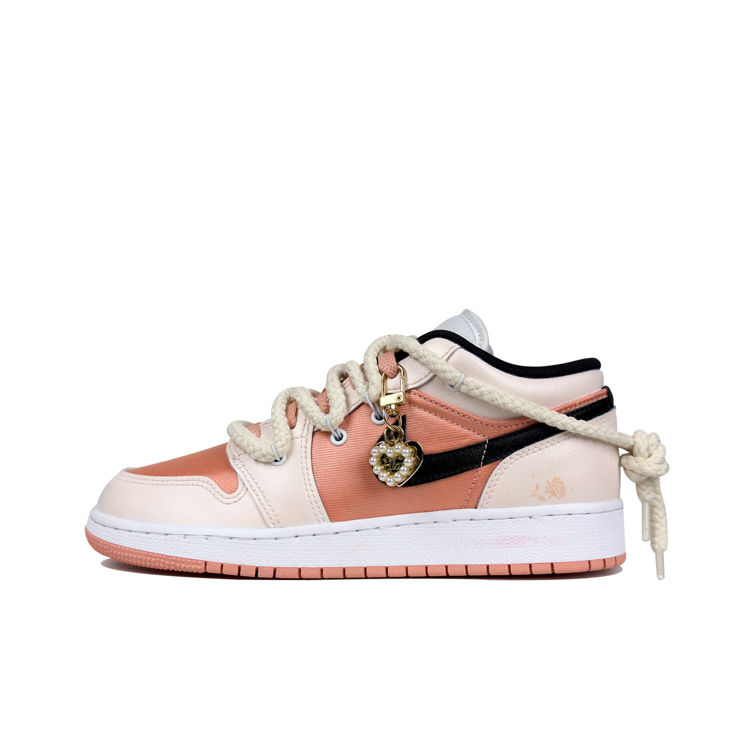

Кроссовки Air Jordan 1 Vintage Basketball Shoes Women's Low-Top Pink, Розовый, Кроссовки Air Jordan 1 Vintage Basketball Shoes Women's Low-Top Pink