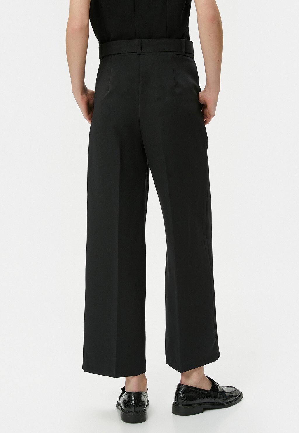 

Брюки PEARL BELTED WIDE LEG HIGH RISE CULOTT Koton, черный