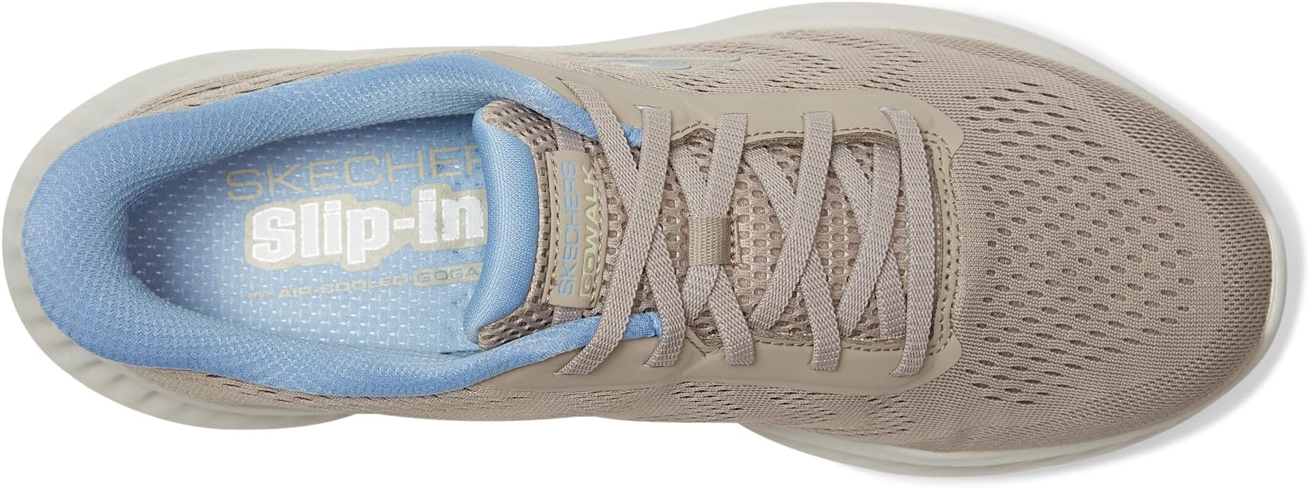 Кроссовки SKECHERS Performance Go Walk Now Hands Free Slip-Ins, цвет Taupe/Blue — фото 2