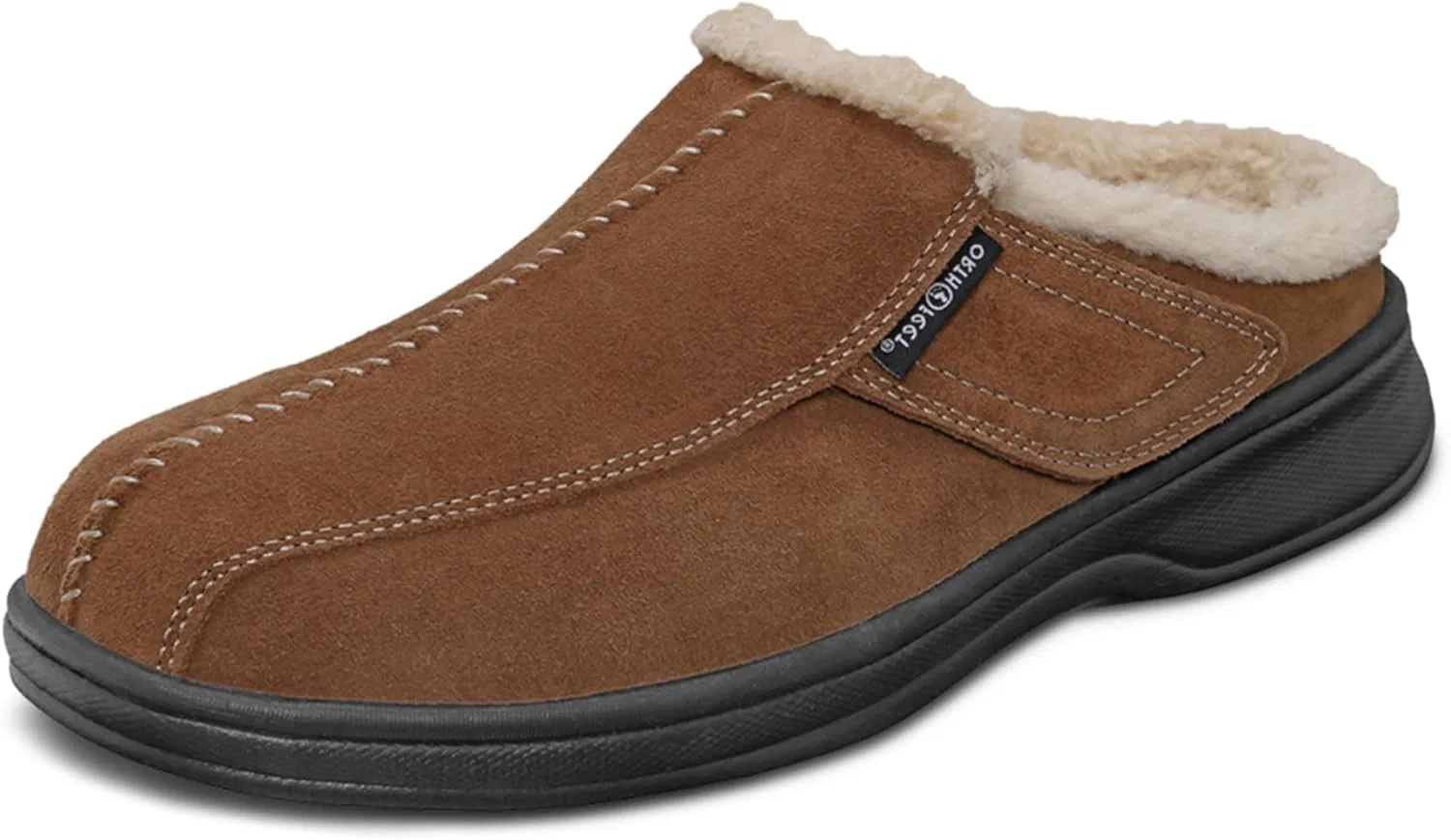 Тапочки с меховой подкладкой Orthofeet, коричневый