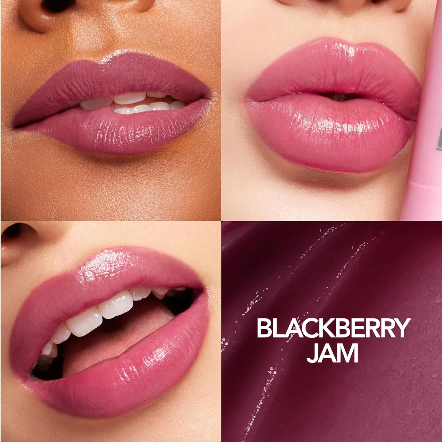 Buxom Full-On Plumping Lip Glow Balm, тонирующий бальзам для губ, увлажняющее и питательное средство для губ с гиалуроновой кислотой и маслом ши, не тестируется на животных., Blackberry Jam — фото 3