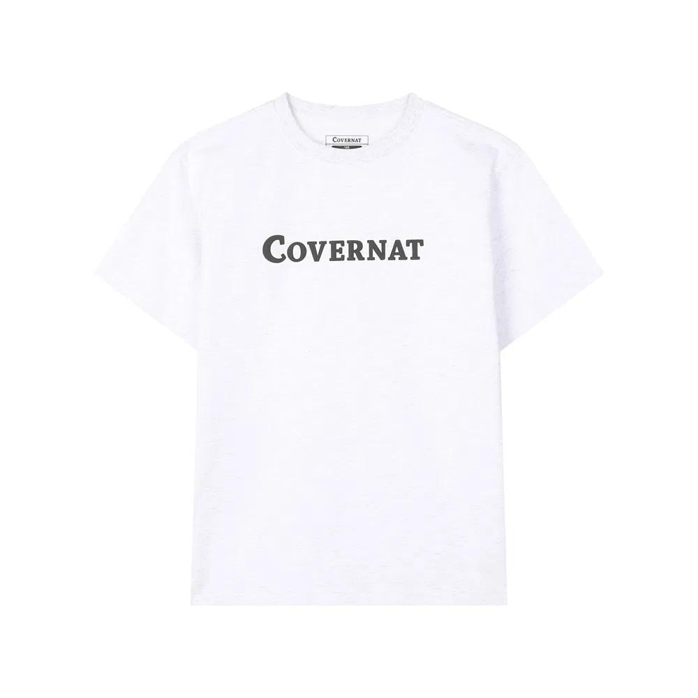 Детская футболка Wordmark серая меланж от Covernat Kids