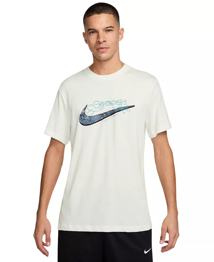

Мужская футболка с логотипом Fitness в технологии Dri-FIT Nike, белый