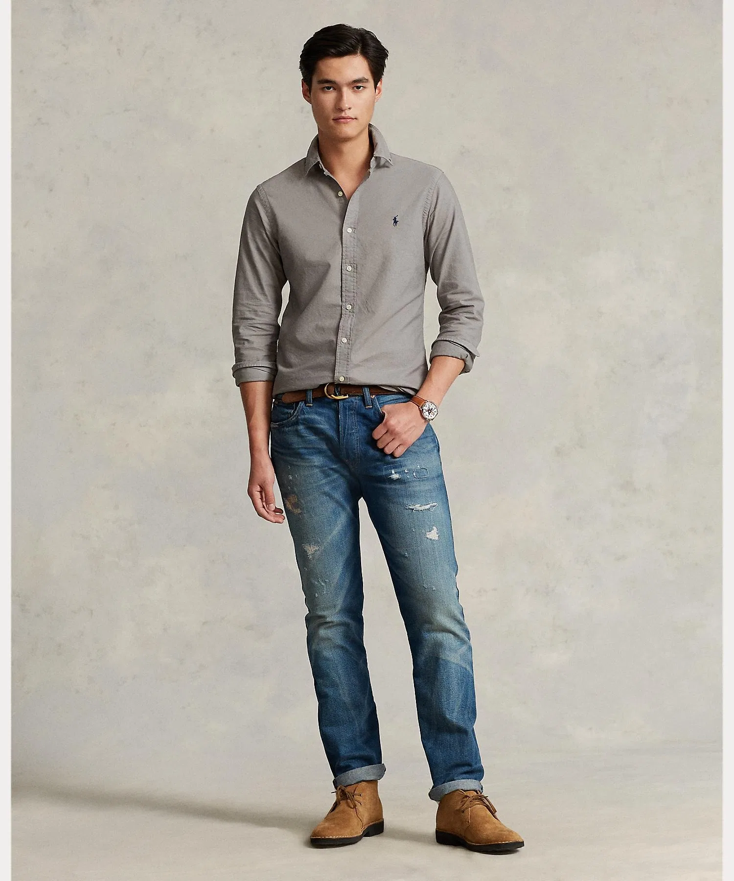 Мужская рубашка POLO RALPH LAUREN Классический крой — фото 3