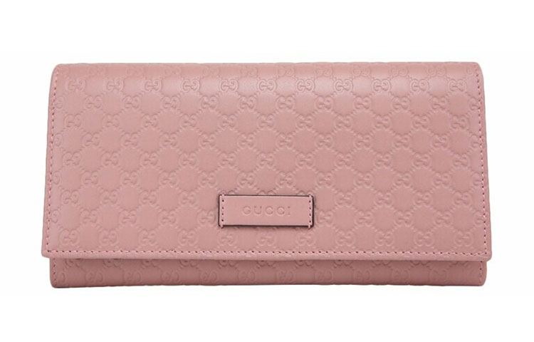 

Кошелёк из коровьей кожи женский розовый карамельный цвет GUCCI