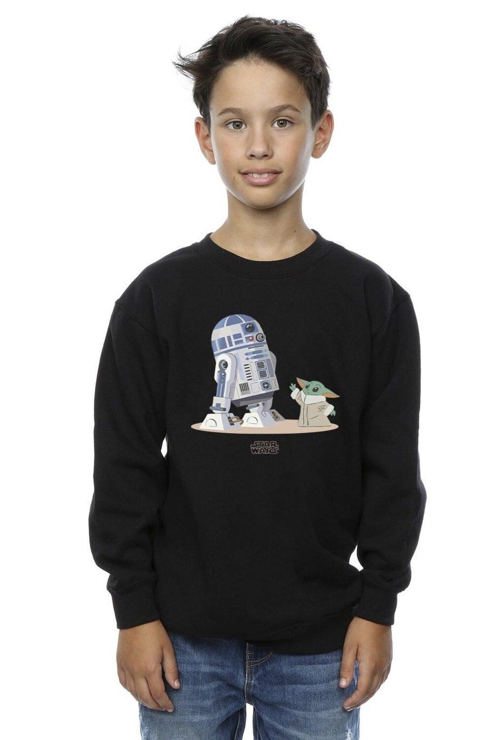 

Толстовка Mandalorian R2D2 и Грогу Star Wars, черный