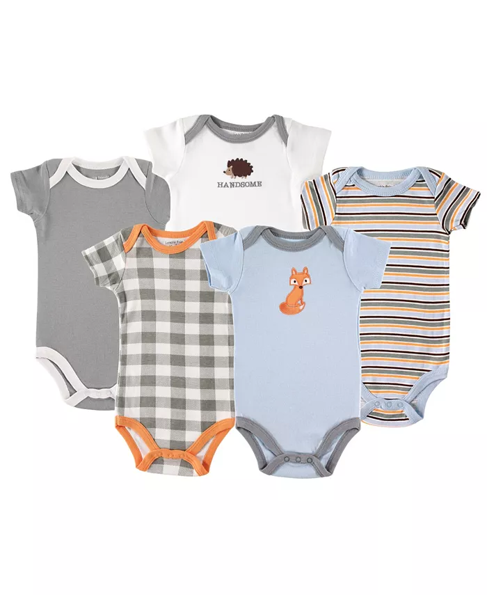 

Детский комплект из 5 мягких боди для мальчиков Luvable Friends, синий