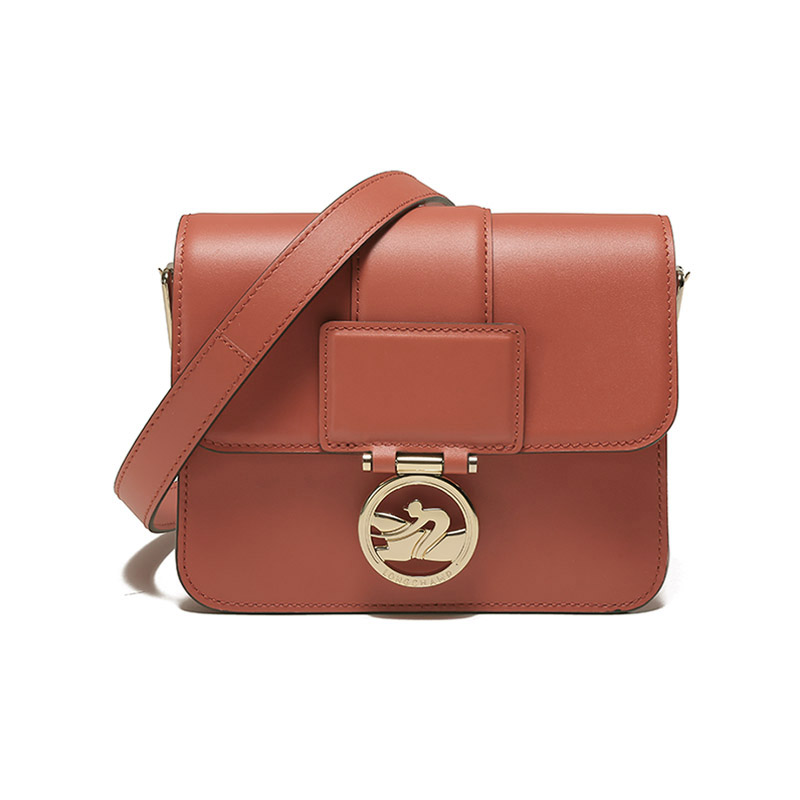 

LONGCHAMP Сумка-мессенджер BOX-TROT из телячьей кожи, квадратная, через плечо, небольшого размера, женская, оранжевого цвета