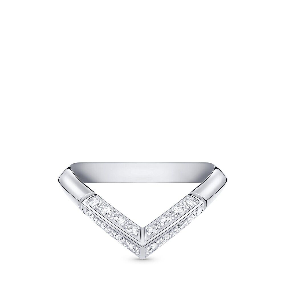 

Louis Vuitton Кольцо LV Diamonds Pavé V, платина