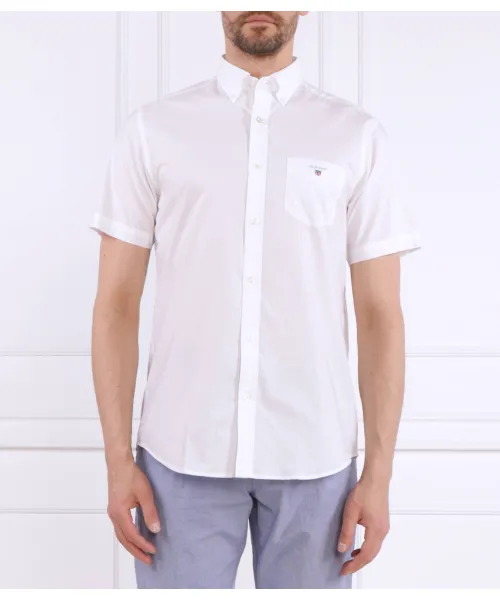 

Рубашка Reg Broadcloth SS BD Regular fit Gant, белый