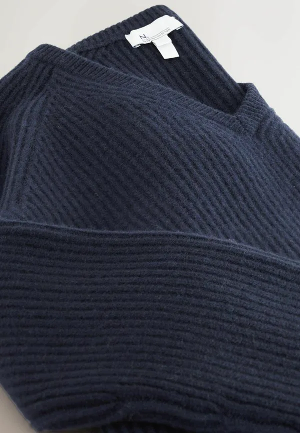 Джемпер с v-образным вырезом стандартного кроя Next, Navy Blue — фото 2